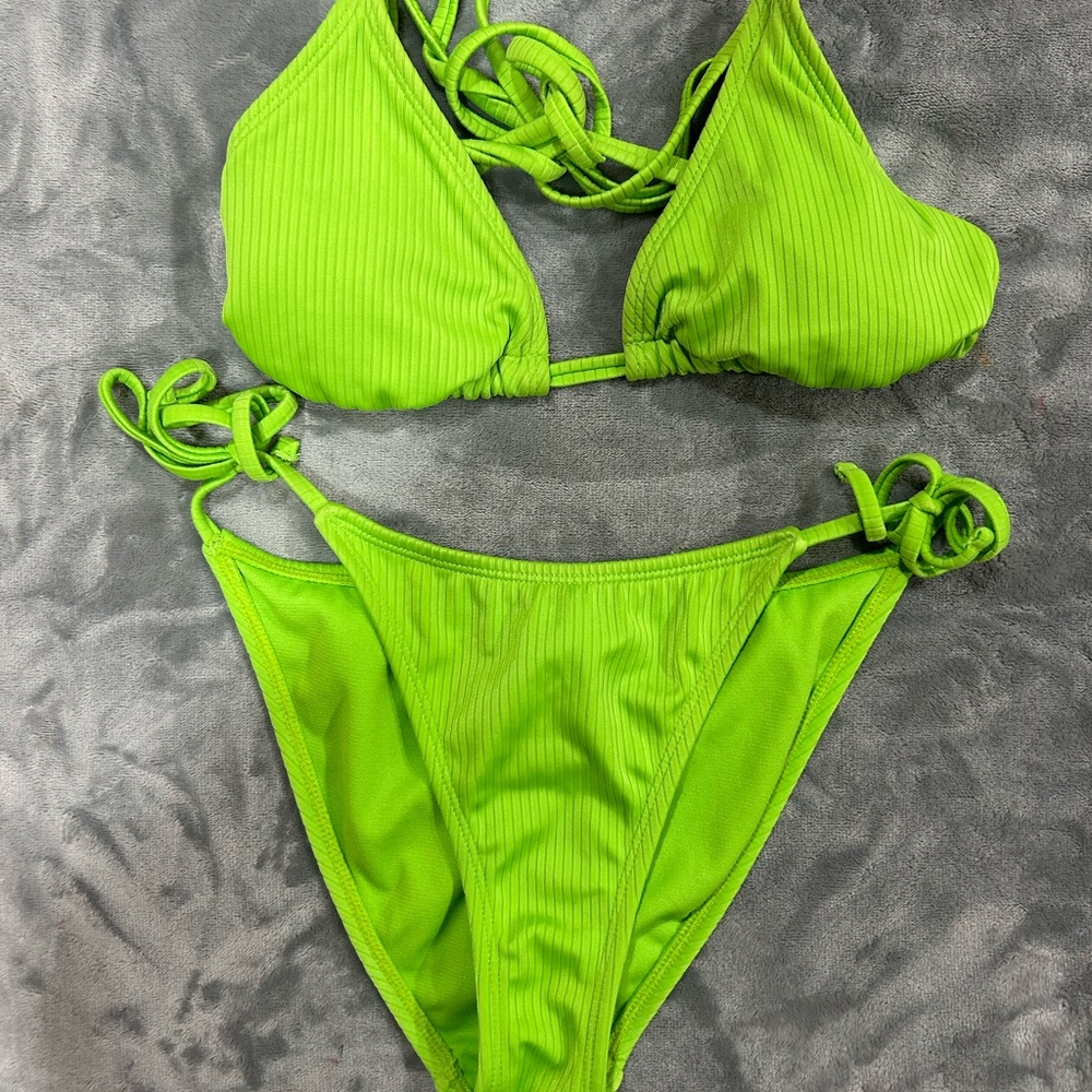 Vibrant Green Bikini Set